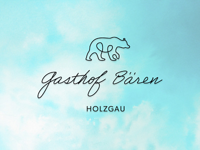 Gasthof Bären Holzgau illustration logo typography