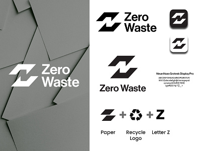Zero Waste Logo branding design flat illustration logo logo design logo mark minimal vector
