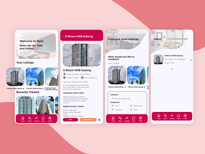 Rent: Mobile Application apartment app application design designthinking figma graphics illustration mobiledesign rent ui userdesign ux visual webdesign