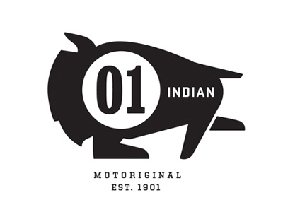 Indian Motorcycle - Bison badge banner bison crest logo motorcycle racing sam soulek script soulseven