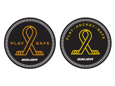 Hockey Safety Crest v2 badge crests hockey hockey sticks illustration logo ribbon safety sam soulek soulseven typography