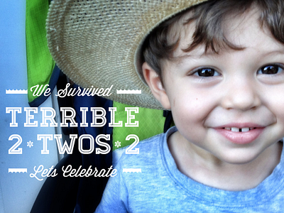 Invitation Web Site birthday celebrate child invitation invite kid site terrible twos type typography web