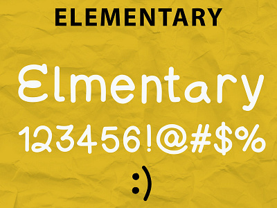 Elementary Typeface (created on ipad)
