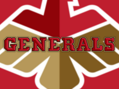 Football Team Branding New Jersey Generals display eagle football generals gold logo medal red star