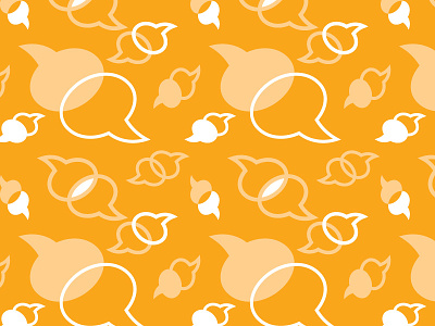 Custom Pattern custom monochromatic orange pattern talk bubble