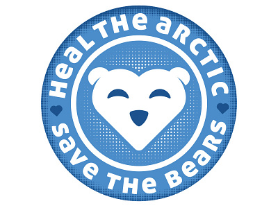 Polar Bear animal arctic bear blue heal logo polar