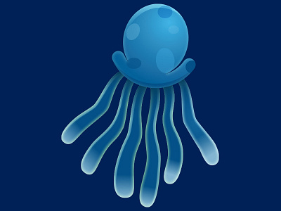 Jelly Fishing animal blue creature fish glow illustration jelly sea squish sting