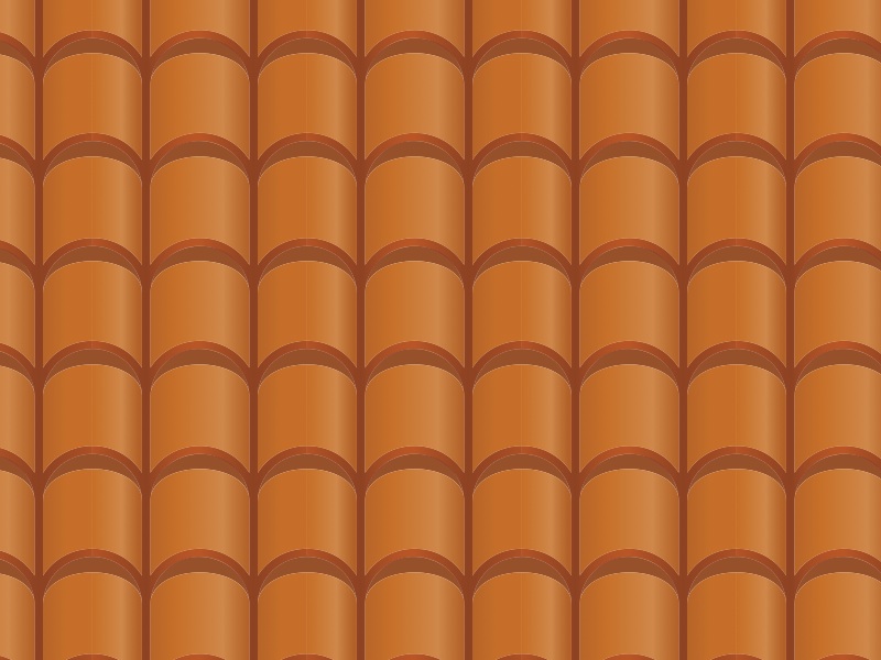 Terracotta Roof Pattern pattern terracotta roof orange repeat.