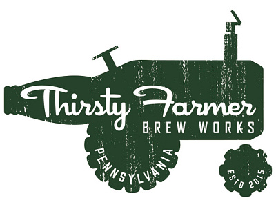 Thirsty Farmer Brew Works Final brew farm logo thirsty tractor