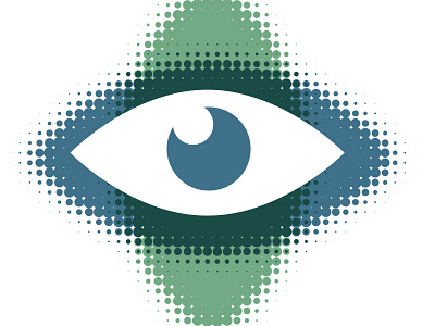 Logo Eye blue brand eye green half tone identity logo medical