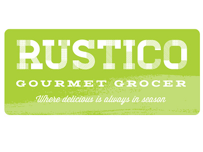 Rustico logo 3 [WIP] brand display gourmet green grocer identity logo rustic script sign texture