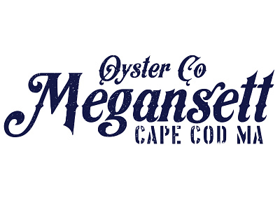 Oyster Farmer logo 1 [WIP] blue cape farmer logo ma old style oyster swash text texture type