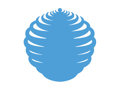 WIP Identity for philanthropic group blue cutting room floor logo ripple sphere symbol