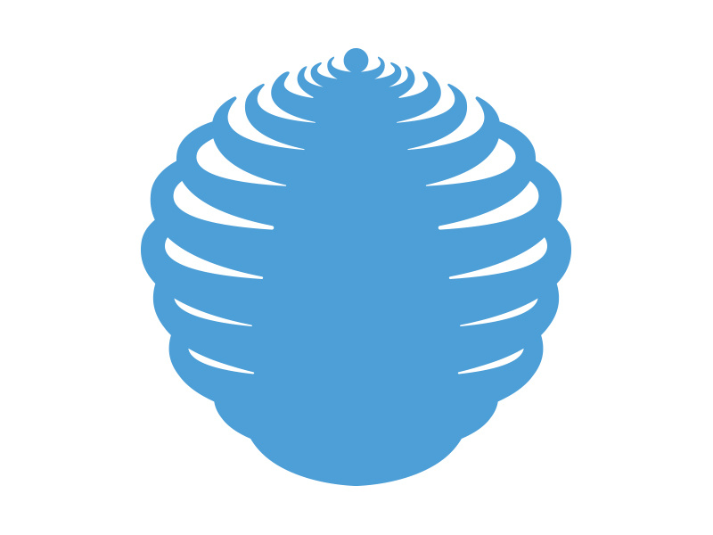 WIP Identity for philanthropic group symbol blue cutting room floor logo ripple sphere