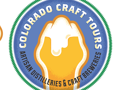 Brewery tours logo beer brew colorado display logo mountain patch texture