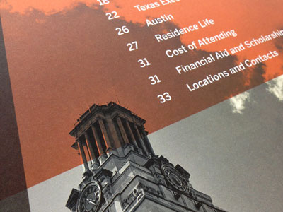 University of Texas : Viewbook Press Sheet