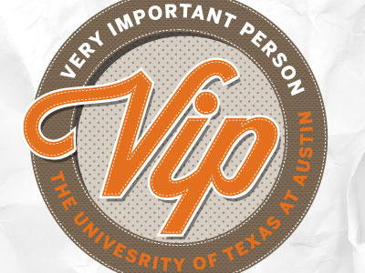 VIP Event Identity college free important lost type orange pattern person script texas type typography university ut very warm gray