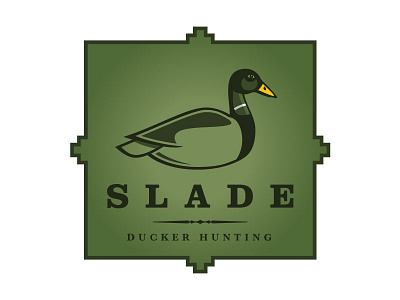 Duck logo company duck fowl green hunting logo outdoors slab sports water