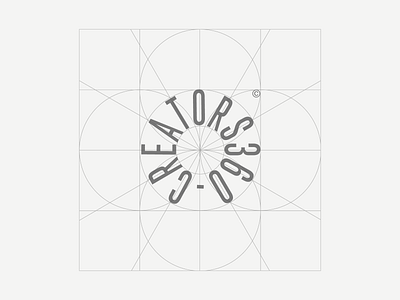 Creators 360 logo grid design icon illustration logo typography ui ux vector