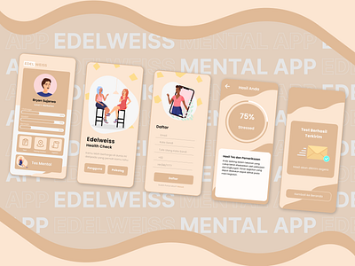 Edelweiss Mental Health Check App app design ui ux