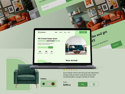 Furnature - Furniture Product Landing Page Website app design ui ux