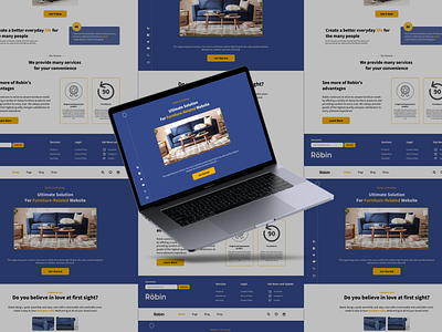 Robin - Furniture Landing Page Web app design ui ux