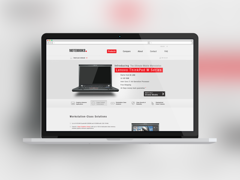 Download Laptop Website Mockup by Indra on Dribbble