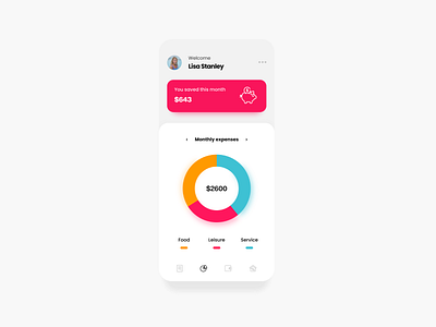 Budget control app app design minimal ui ux