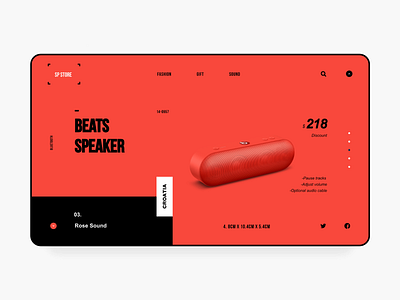 Electronic shop web design app beats by dre design electronic music minimal ui ux web webdesign