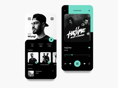 Music player app app design minimal music music player rap ui ux