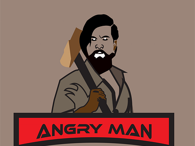 ANGRY MAN -MASCOT LOGO