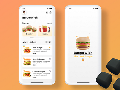 BurgerWich 3d animation app branding clean design flat graphic design illustration logo motion graphics simple ui ux