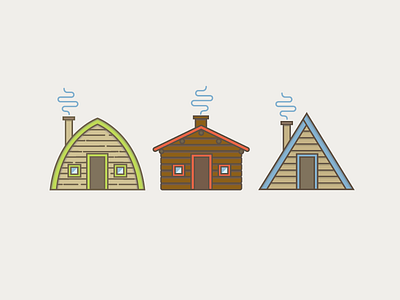 Cabins cabin cottage illustration