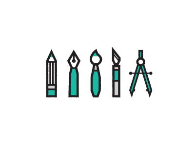 Tools icons pencils tools