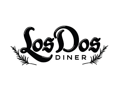 Los Dos Diner blog header logo type typography