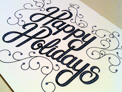 Holiday Card card christmas illustration script typography