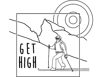 T-shirt design: GET HIGH