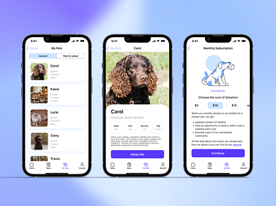 Virtual adoption app app app design pet app ui ux ux ui virtual adoption
