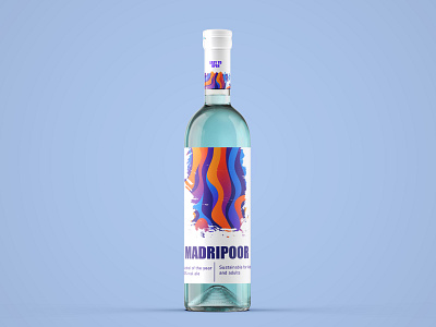 Madripoor Wine Bottle Label Design adobe illustrator adobe photoshop art bottle label brand design concept design illustration label design wine label