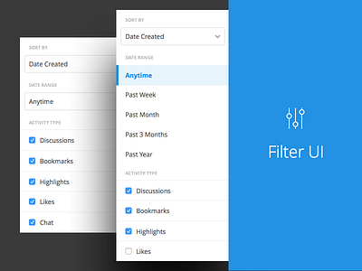 Filters app ed tech education filter interface search toggle toolbar ui user web webapp