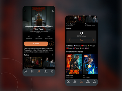 Mobile app for movies