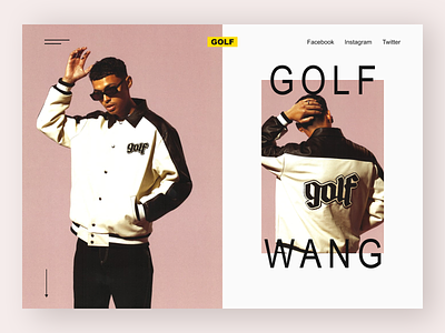 Golf Wang brand clean design eccomerce app ecommerce fashion figma golf golf wang gw logo pink ui ui design ux web web design white