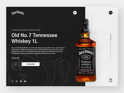 Jack Daniel's alcohol app branding clean concept concept design design figma interface jack daniels logo online store product ui ui design ux web web design whiskey
