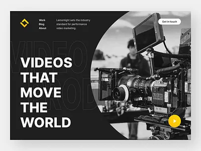 Lemonlight | Video Production app branding concept design design entertainment figma interface layout lemonlight logo production service ui ui design ux videography web web design