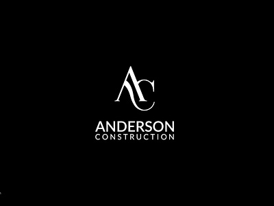 Anderson Construction Logo architecture brand design logodesign minimal minimalist minimalist design real state logo typography