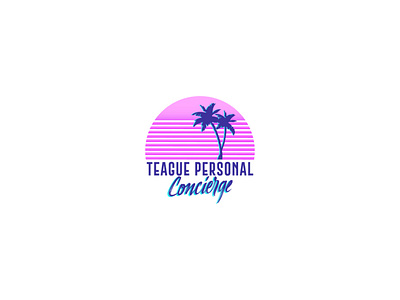 Teague Personal Concierge beach logo brand design brand identity branding design illustration island logo logo logodesign minimal minimalist minimalist design sun logo sunset logo