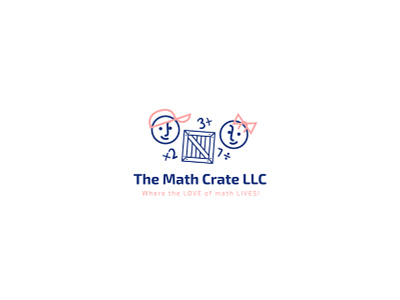 The Math Crate LLC - Logo Design brand design brand identity branding crate logo design illustration kid logo kids logo logo logodesign math logo minimal minimalist minimalist design school logo