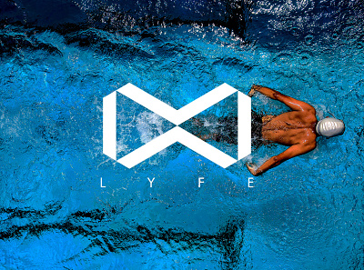 LYFE - Fitness Logo brand design brand identity branding design fitness logo gym logo illustration logo logodesign minimal minimalist minimalist design swimmers swimming logo