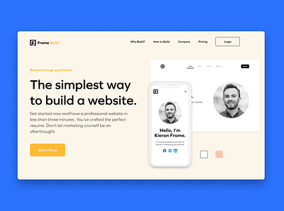 Build by Frame - Landing Page branding cta design landing landing page web