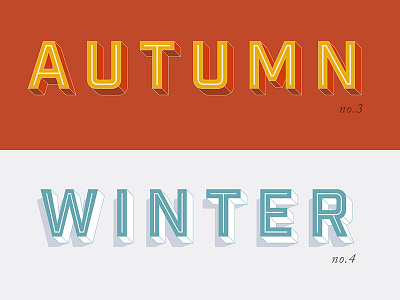 Seasonal Type autumn fall season text type typography winter